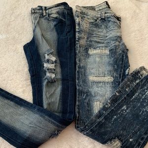 Two pairs of stretchy jeans size 5